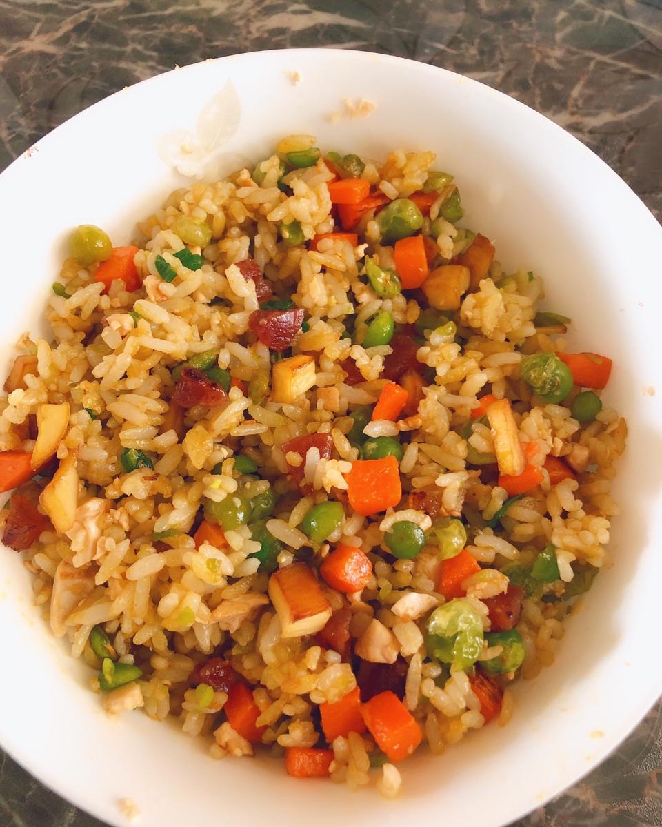 南瓜咸鸭蛋炒饭——最好吃的南瓜炒饭【健康主食】