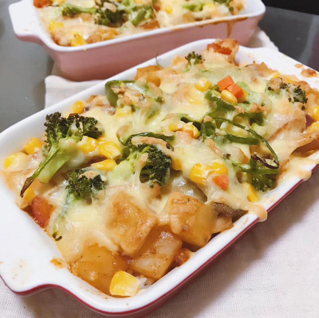 番茄鸡肉浓情焗饭【两人份】