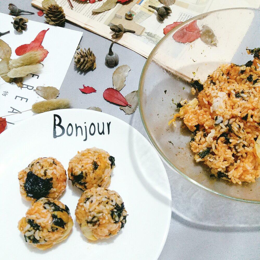 韩式金枪鱼海苔拌饭～饭团