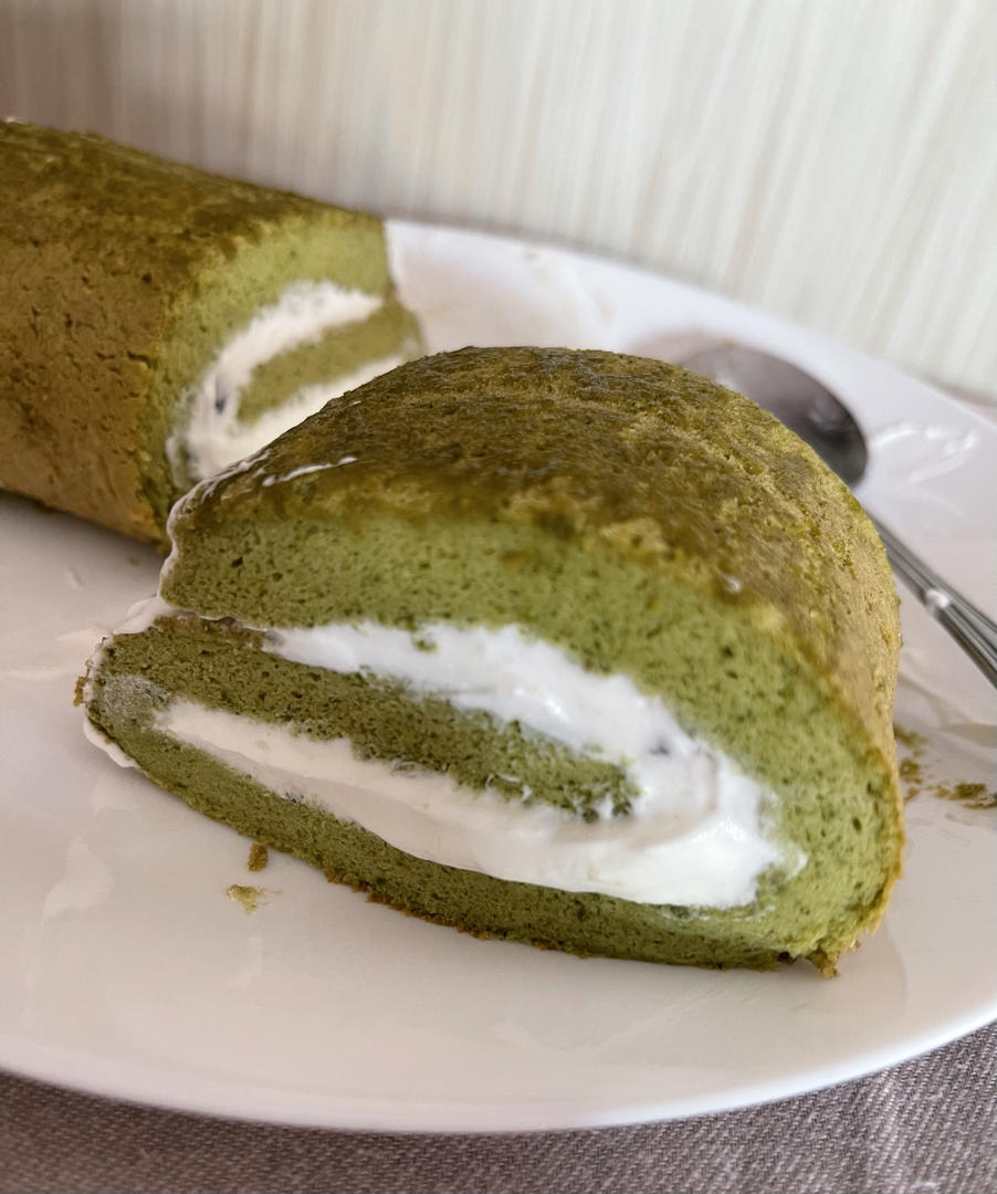 抹茶红豆蛋糕卷