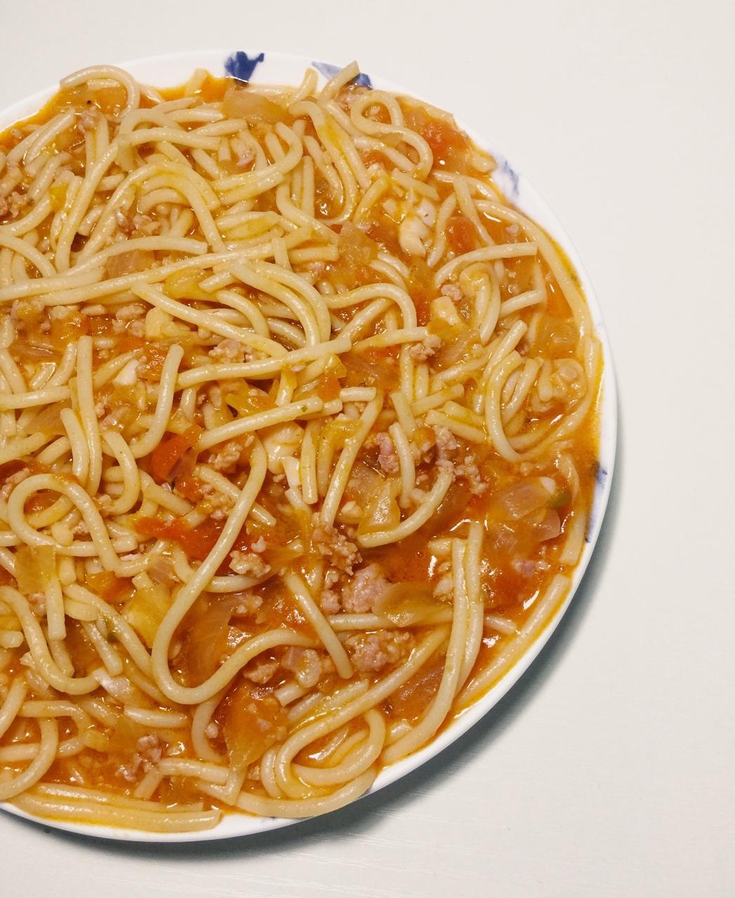 （完胜必胜客的）番茄肉酱意大利面～