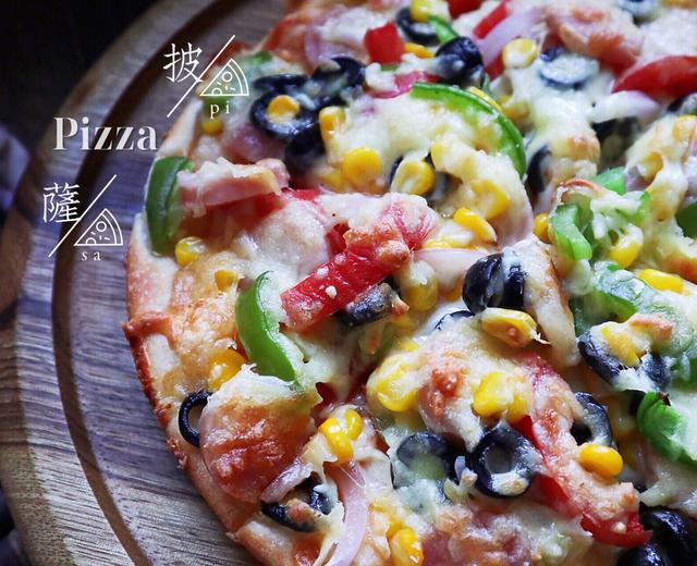 自制田园薄底披萨🍕的做法