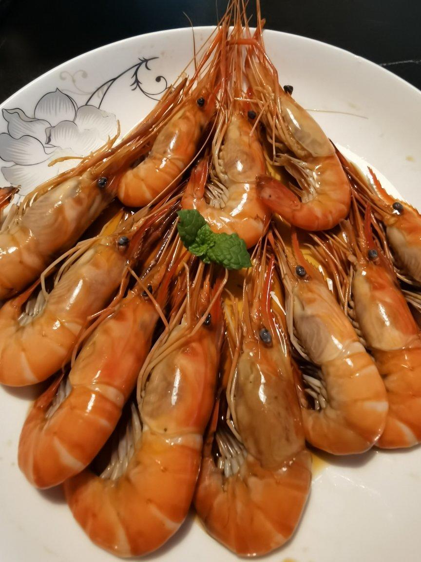 冰醉花雕陈皮大头虾
