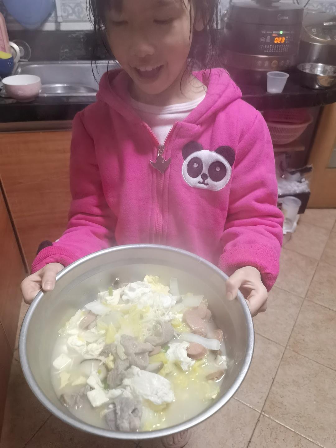 鸡蛋豆腐白菜汤