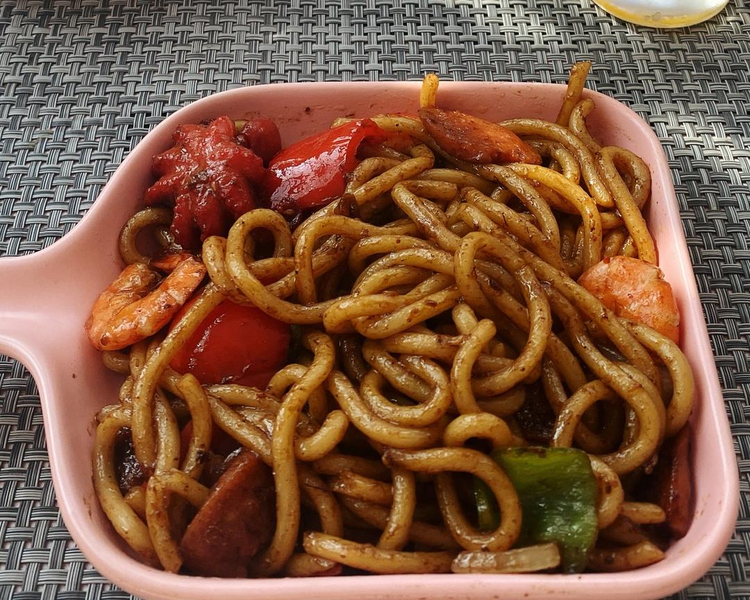 海鲜炒乌冬面🦐