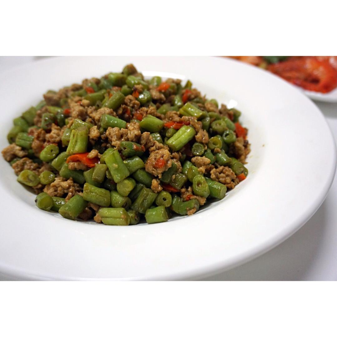 肉沫豆角下饭菜