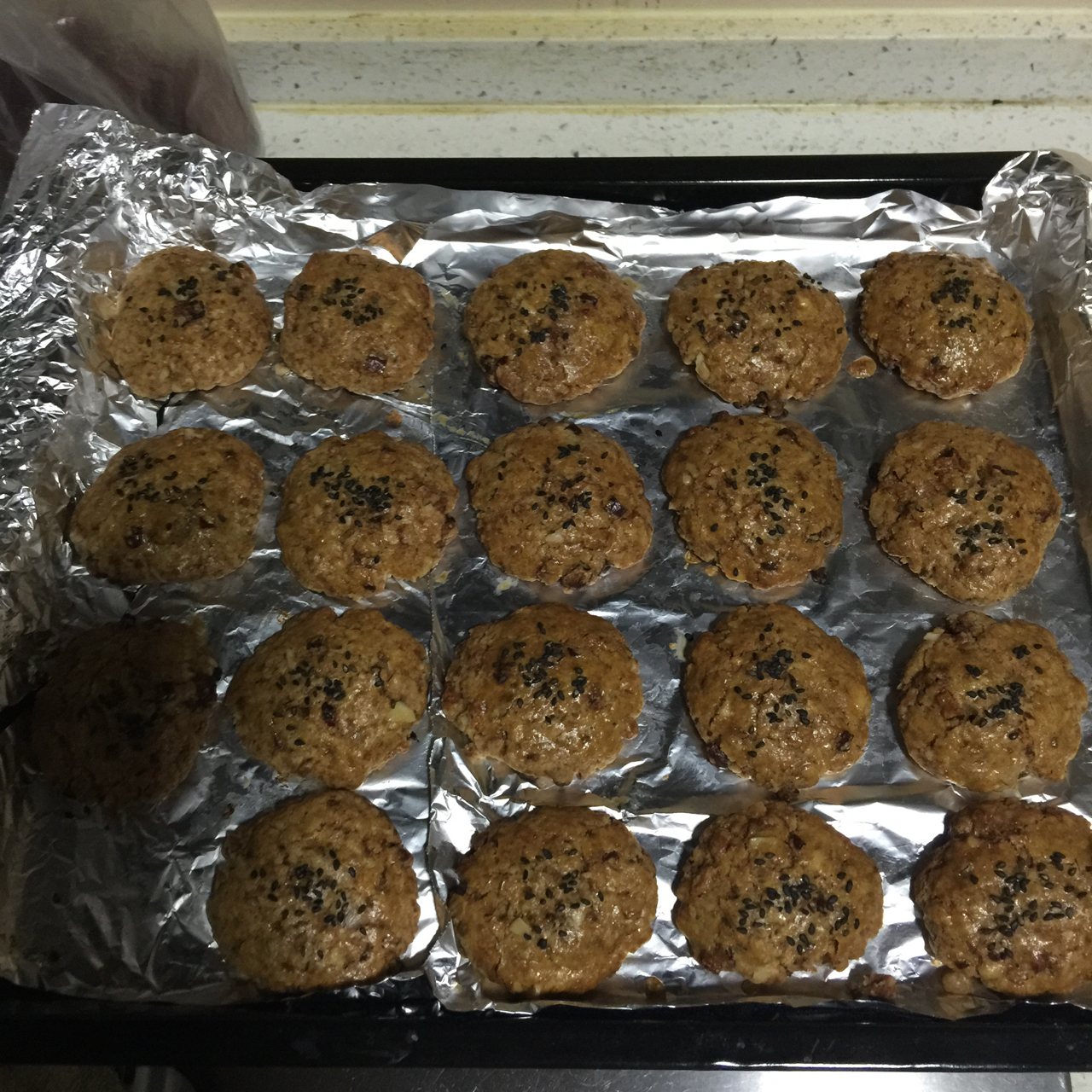 红枣红糖核桃饼干