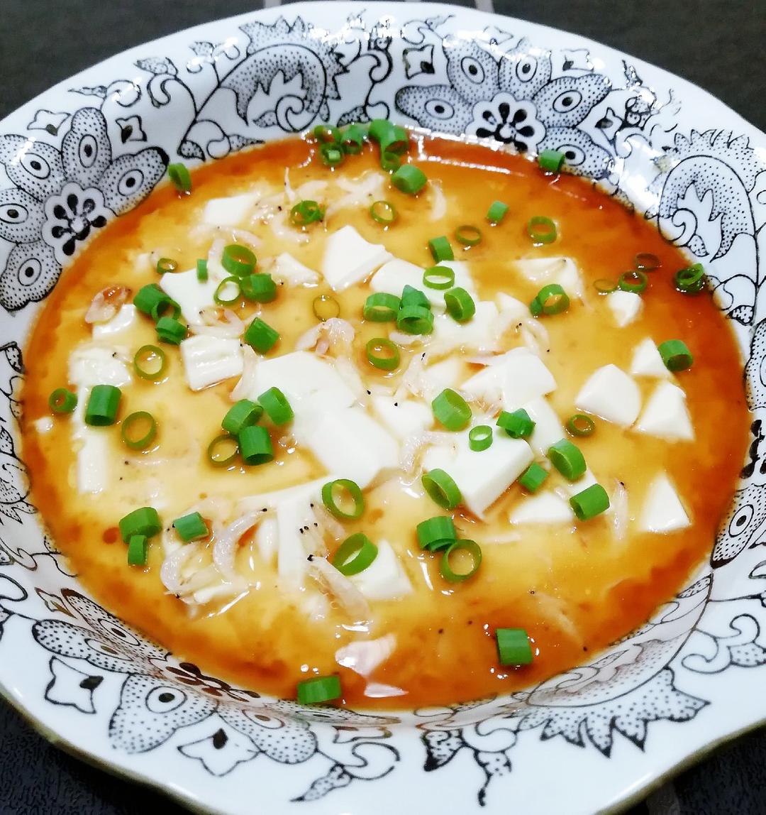 虾仁豆腐蒸水蛋