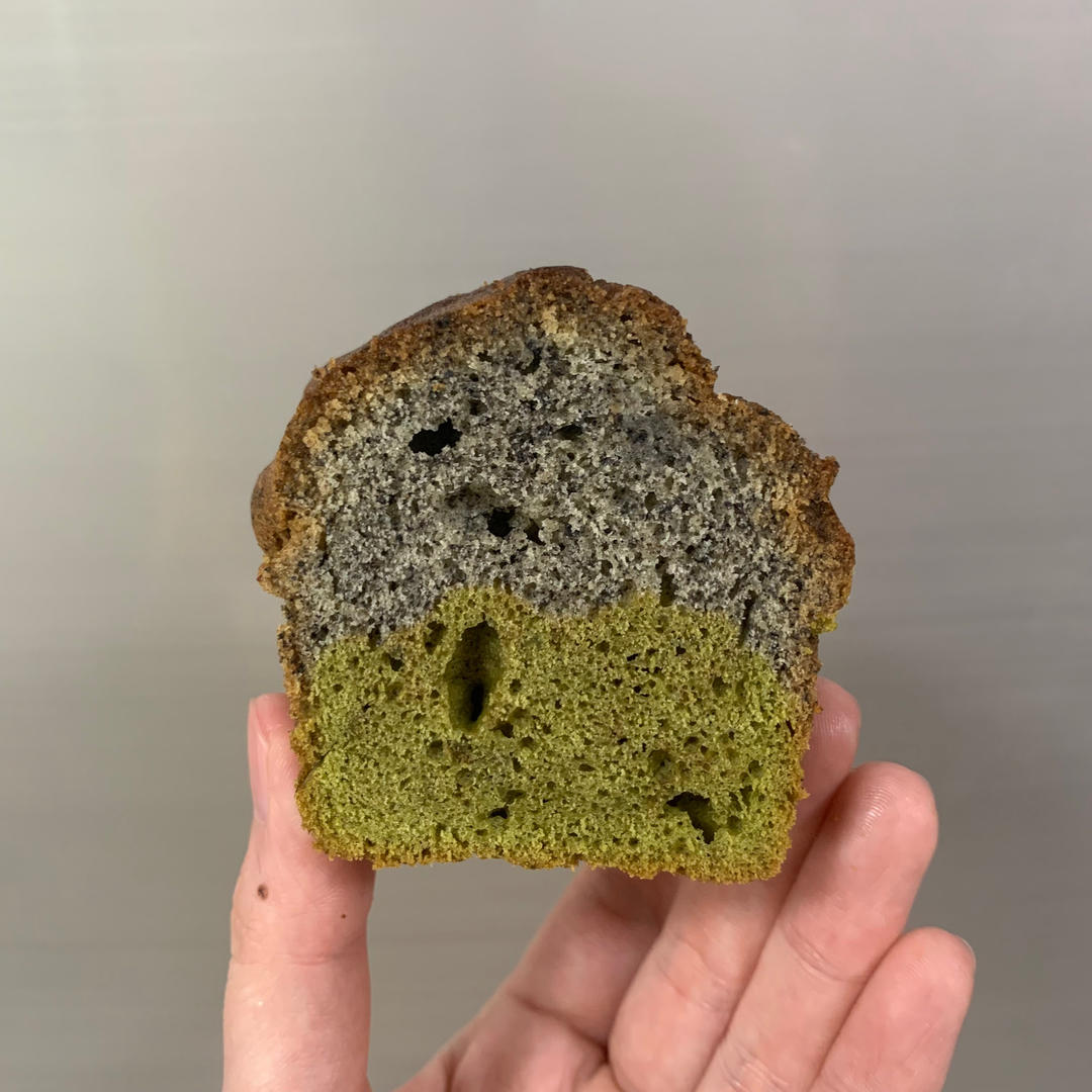抹茶甘栗黑芝麻三享磅蛋糕