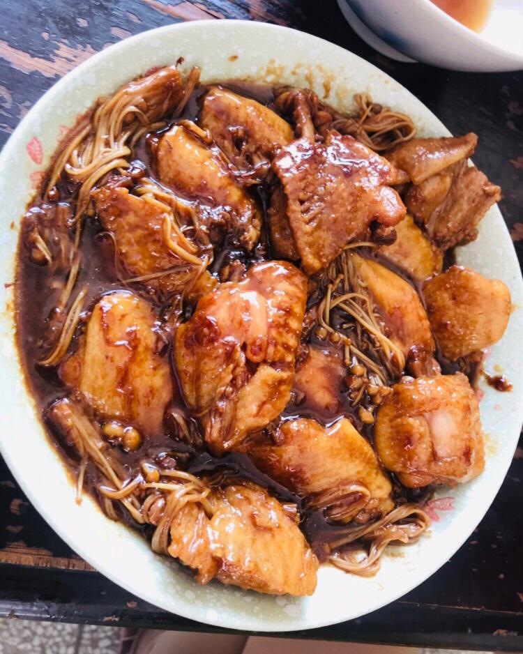 鸡翅包金针菇