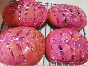 养生少女粉紫薯肉松海苔麻薯软欧包的做法 步骤11