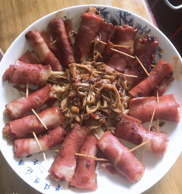 金针菇培根卷￨超级好吃