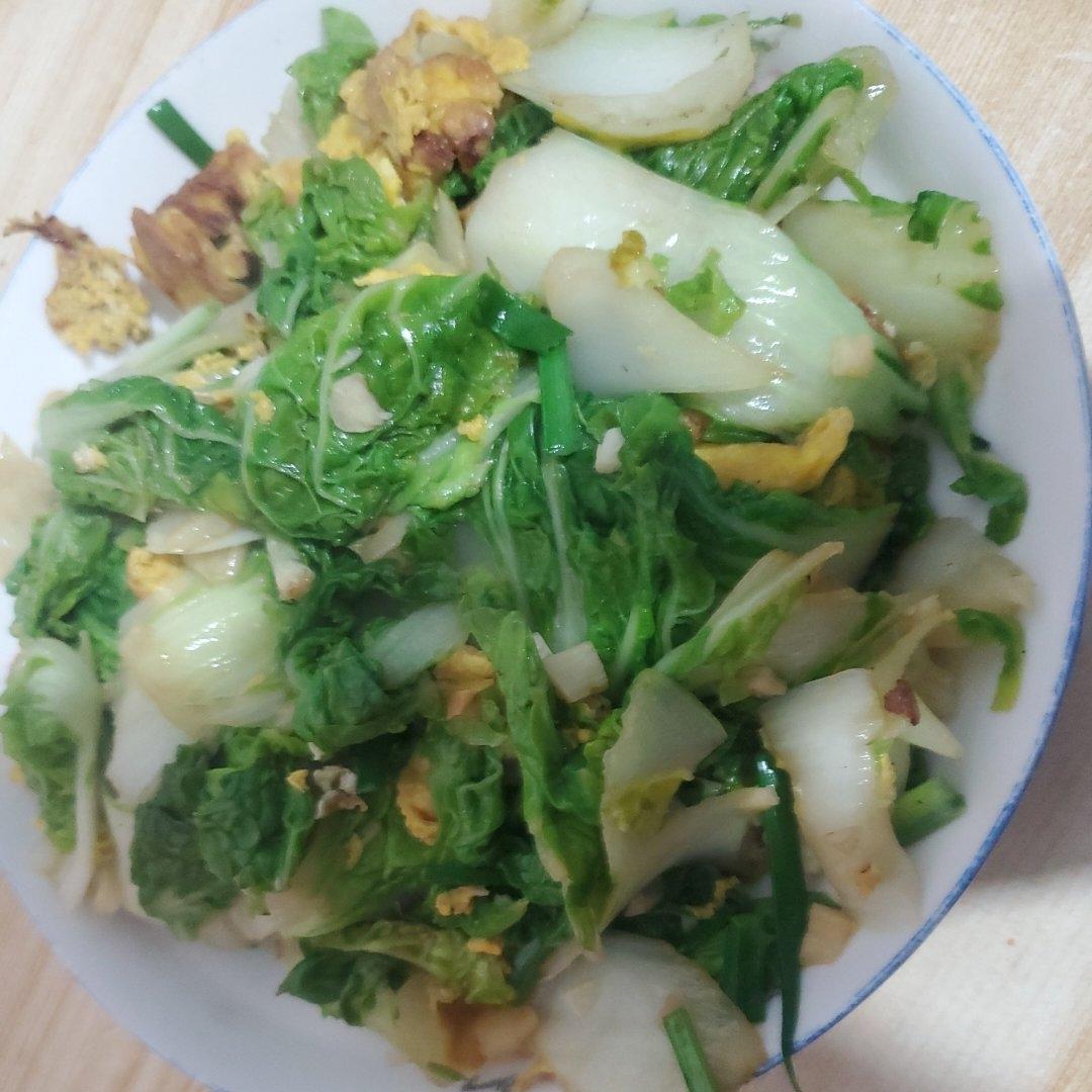 家常快手菜: 葱香鸡蛋炒白菜