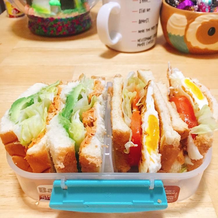 低脂早餐的美味吃法，超大份哦——鸡胸肉三明治