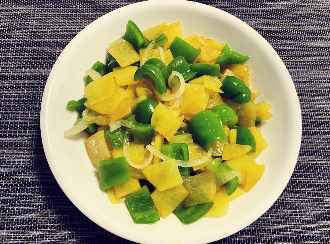 青椒土豆，素菜也可以香香的