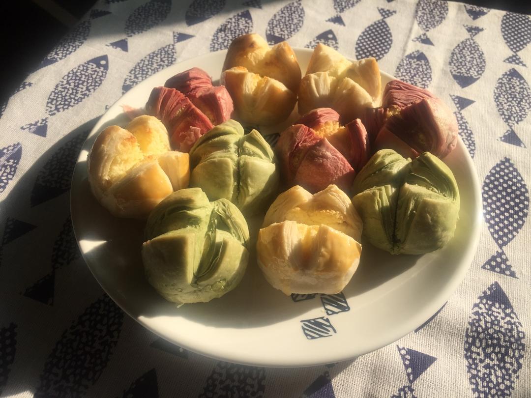 花开富贵之四种口味的椰蓉开口酥