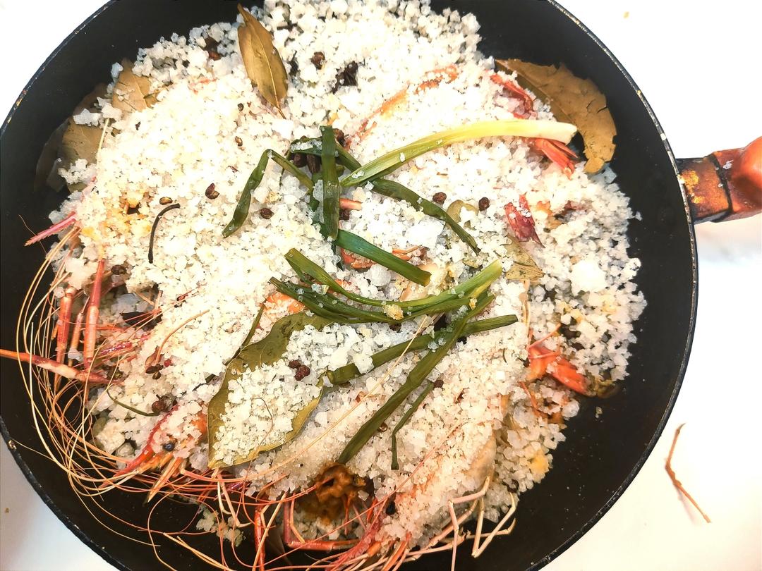 超大超鲜的盐焗🦐虾