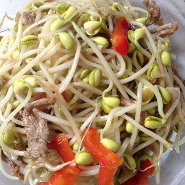 素炒黄豆芽