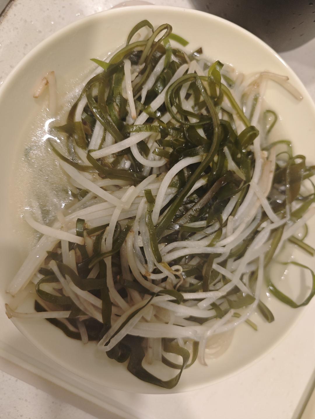 豆芽炒海带丝