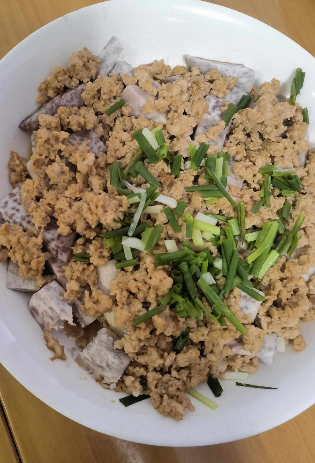 肉沫蒸芋头（可当减脂主食）