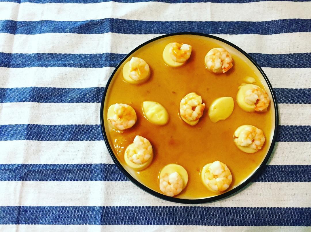 日本豆腐蒸虾仁