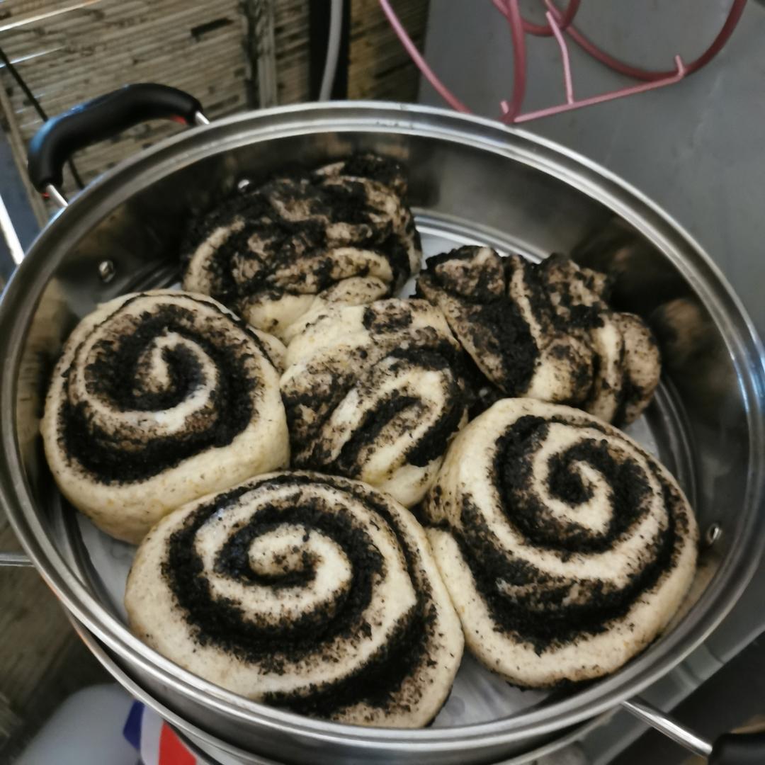 黑芝麻馒头卷