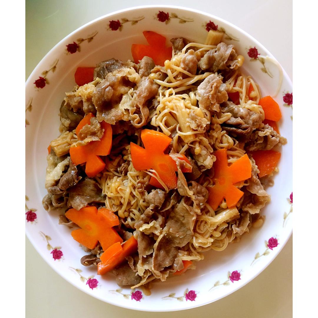 老丁的私房菜-金针菇肥牛