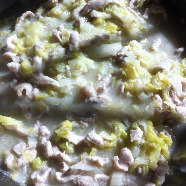 白菜烂糊肉丝