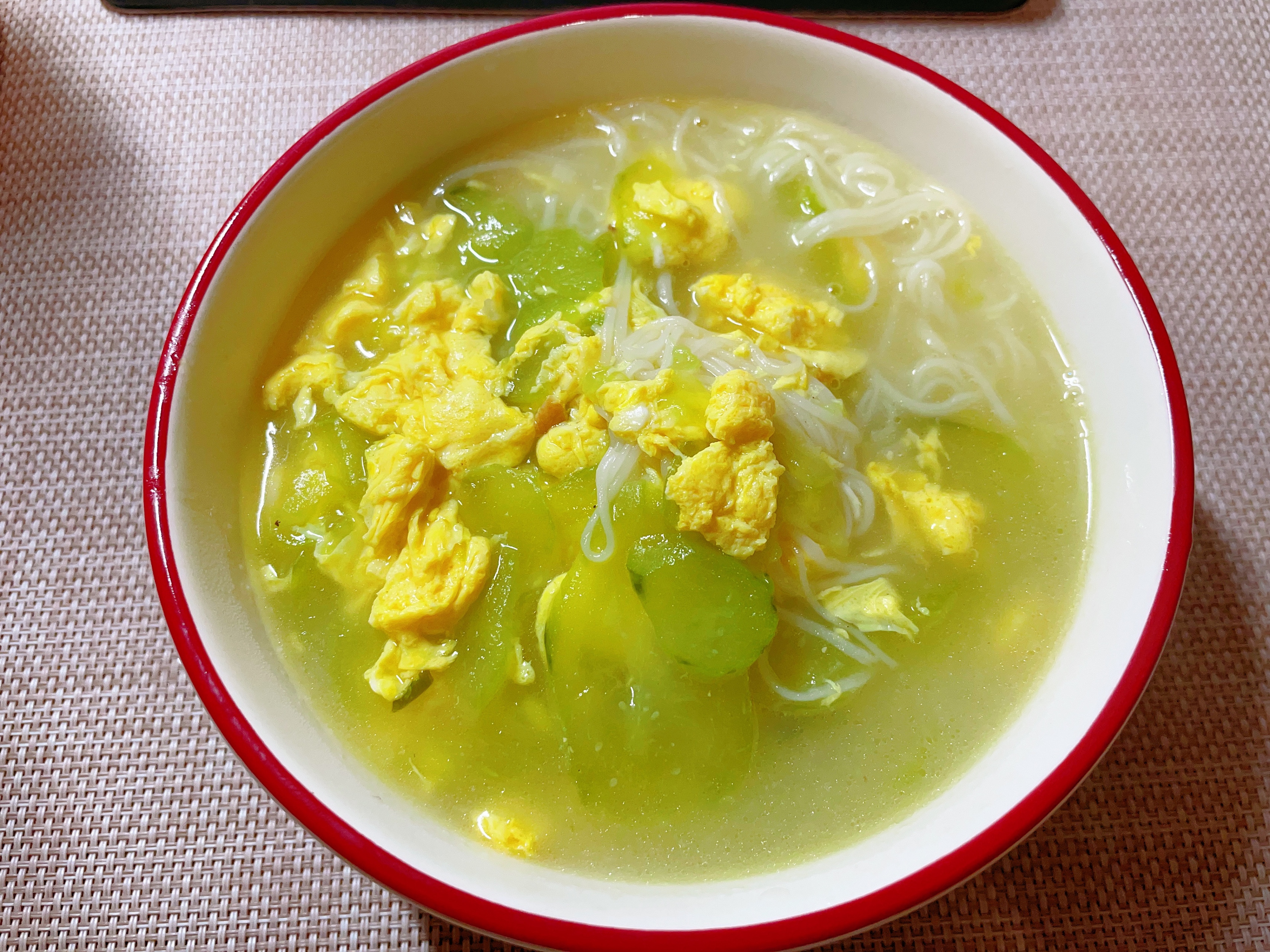黄瓜鸡蛋汤（面）-低脂晚餐
