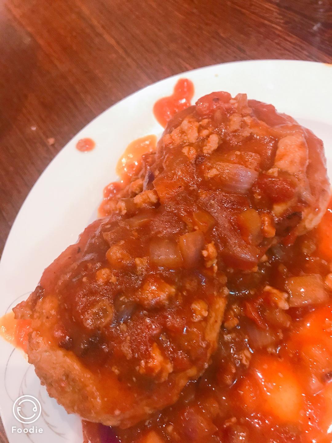 茄汁汉堡肉的做法