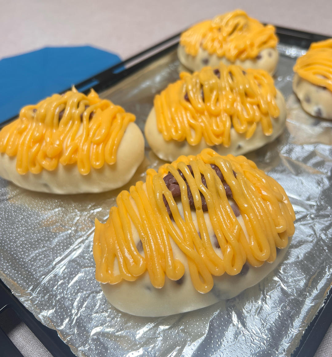 【超级香浓哒】奶酥蜜豆墨西哥面包