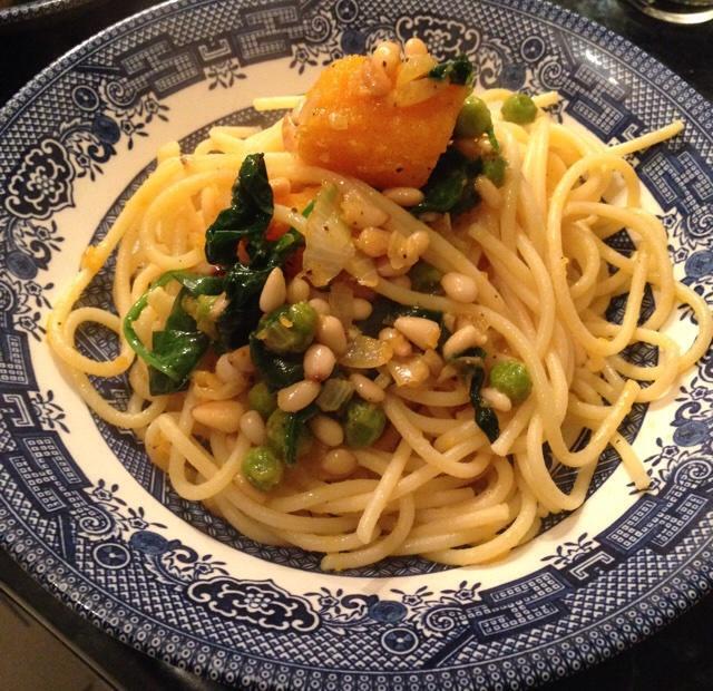 Pumpkin Spinach Pasta 菠菜南瓜意面