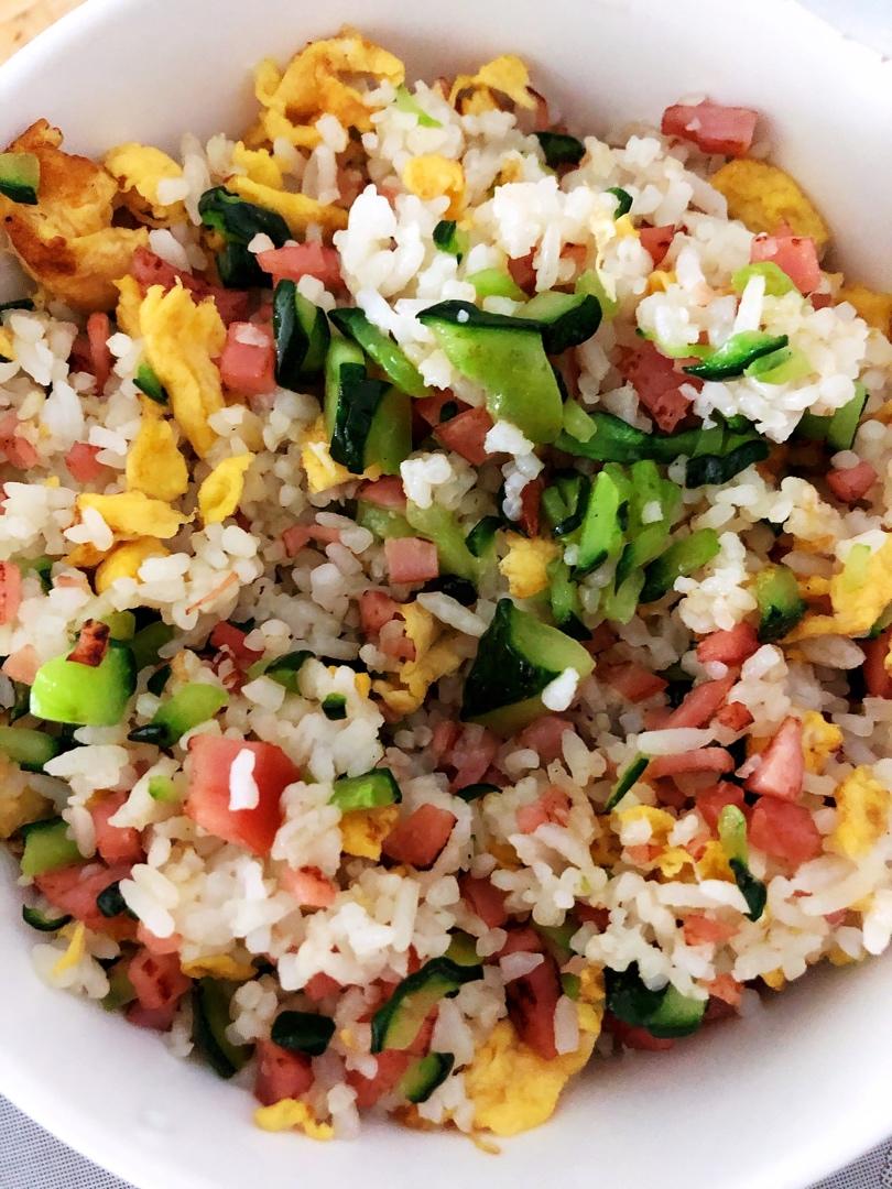 黄金鸡蛋火腿饭