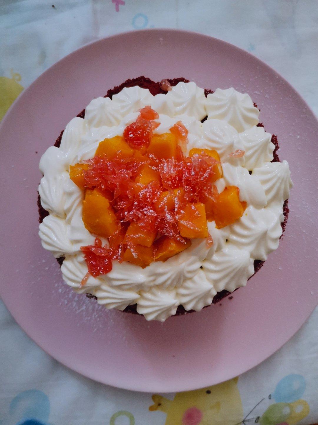 视频菜谱:红丝绒裸蛋糕6寸