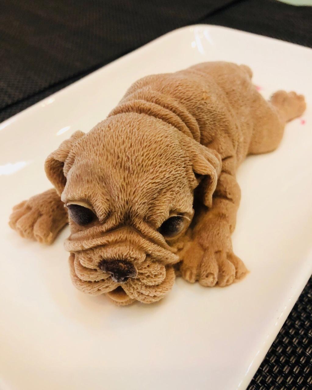 stellacai做的网红沙皮狗慕斯蛋糕