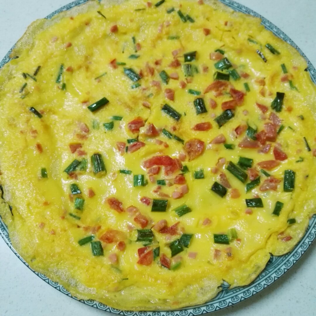 火腿肠葱花鸡蛋饼