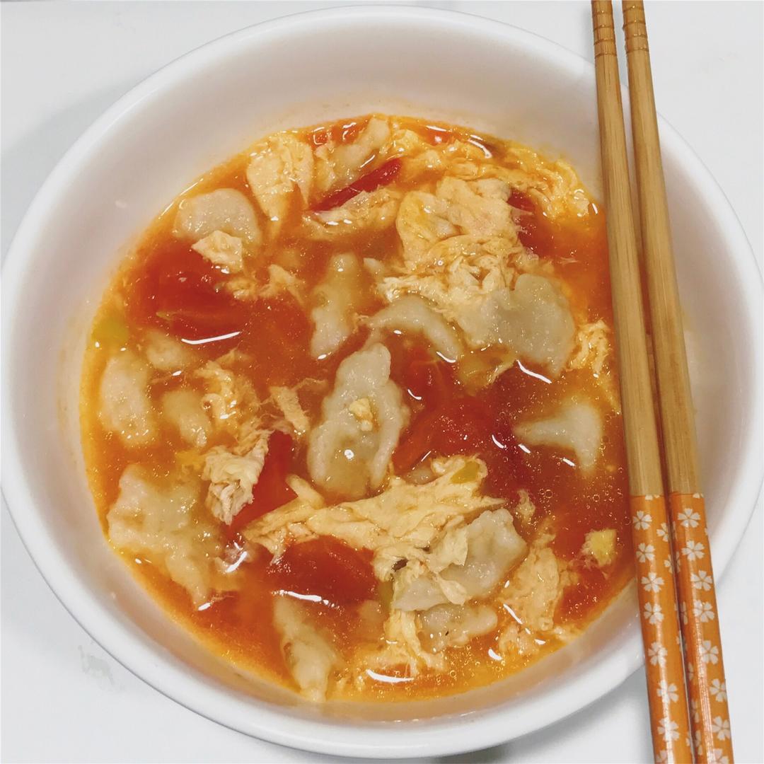西红柿鸡蛋疙瘩汤