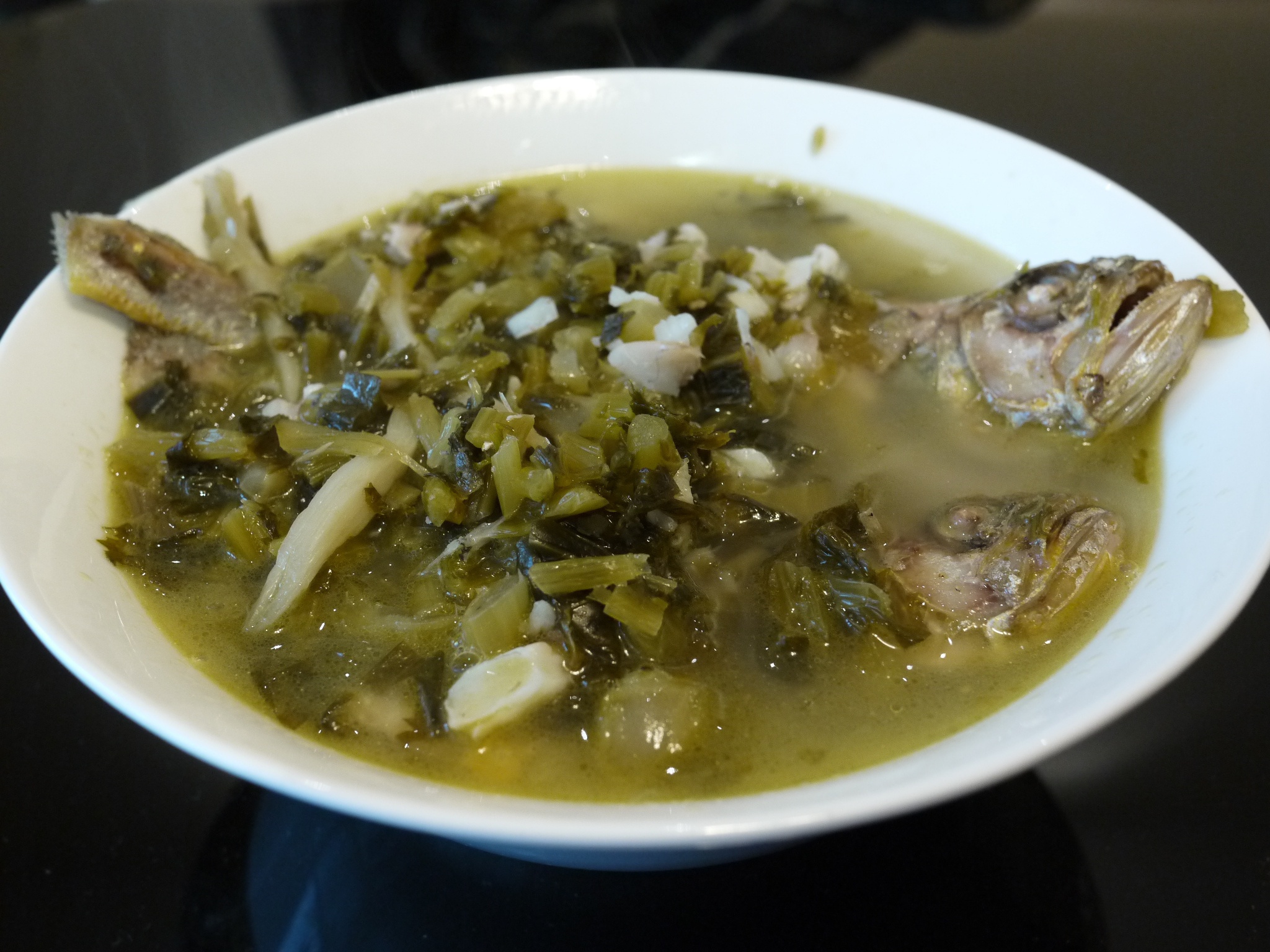 miss圈圈做的雪菜黄鱼汤