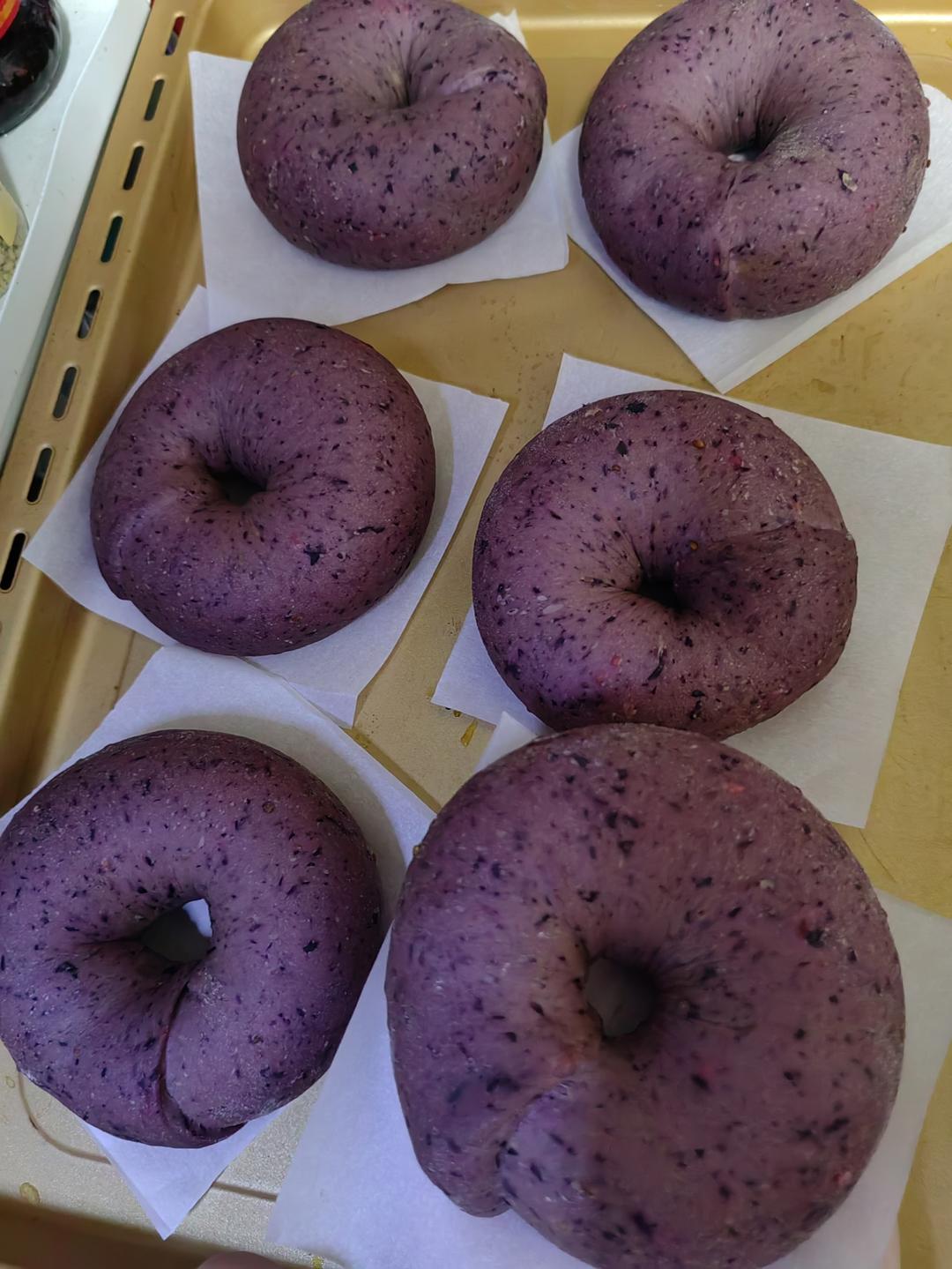 奶香蓝莓乳酪贝果💗新鲜水果香气🥯