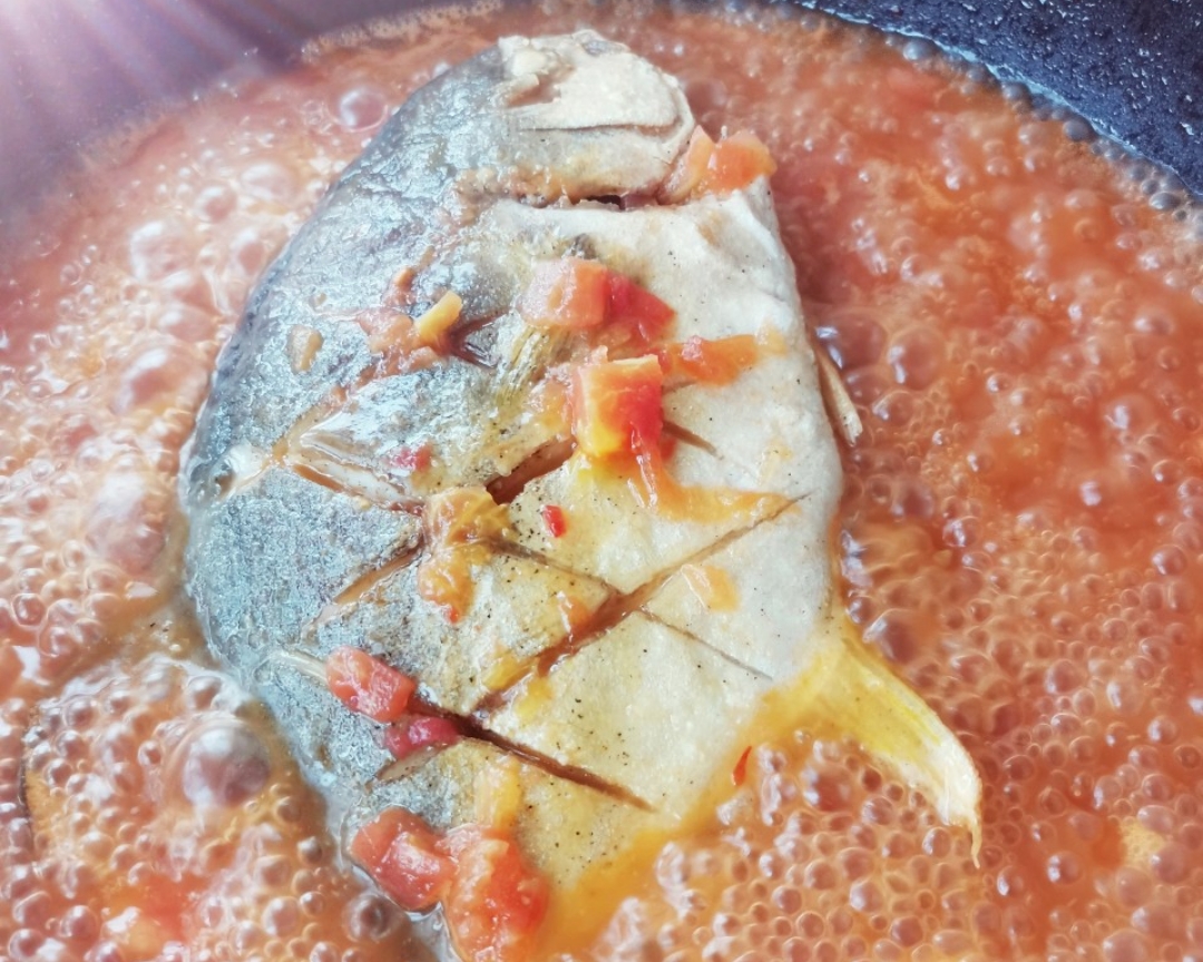 番茄鲳鱼的做法 步骤10