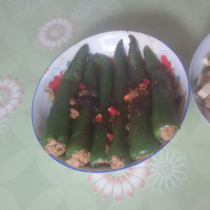 下饭菜肴--青椒酿肉