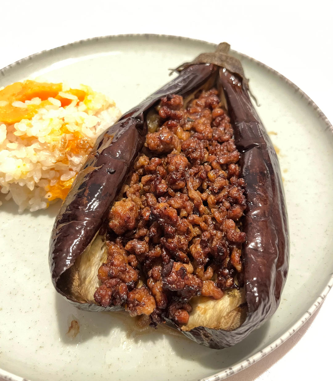 蒜香肉末烤茄子