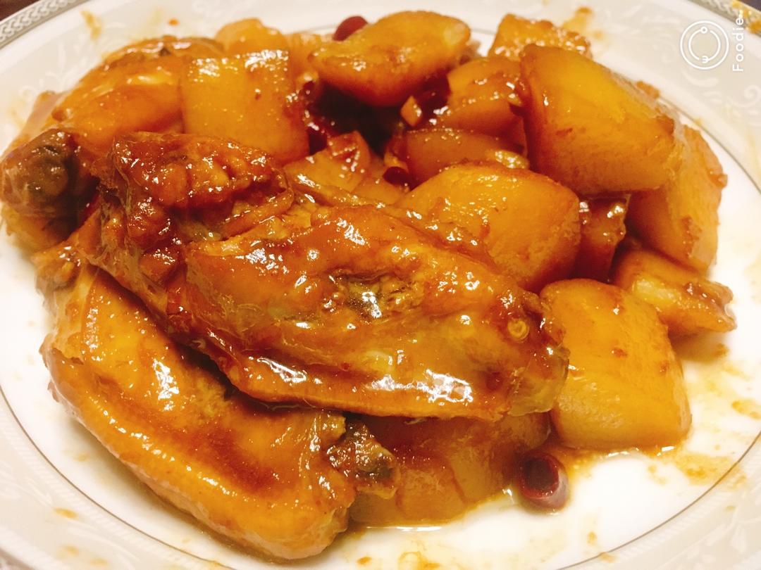 土豆炖鸡翅（快手零失败）