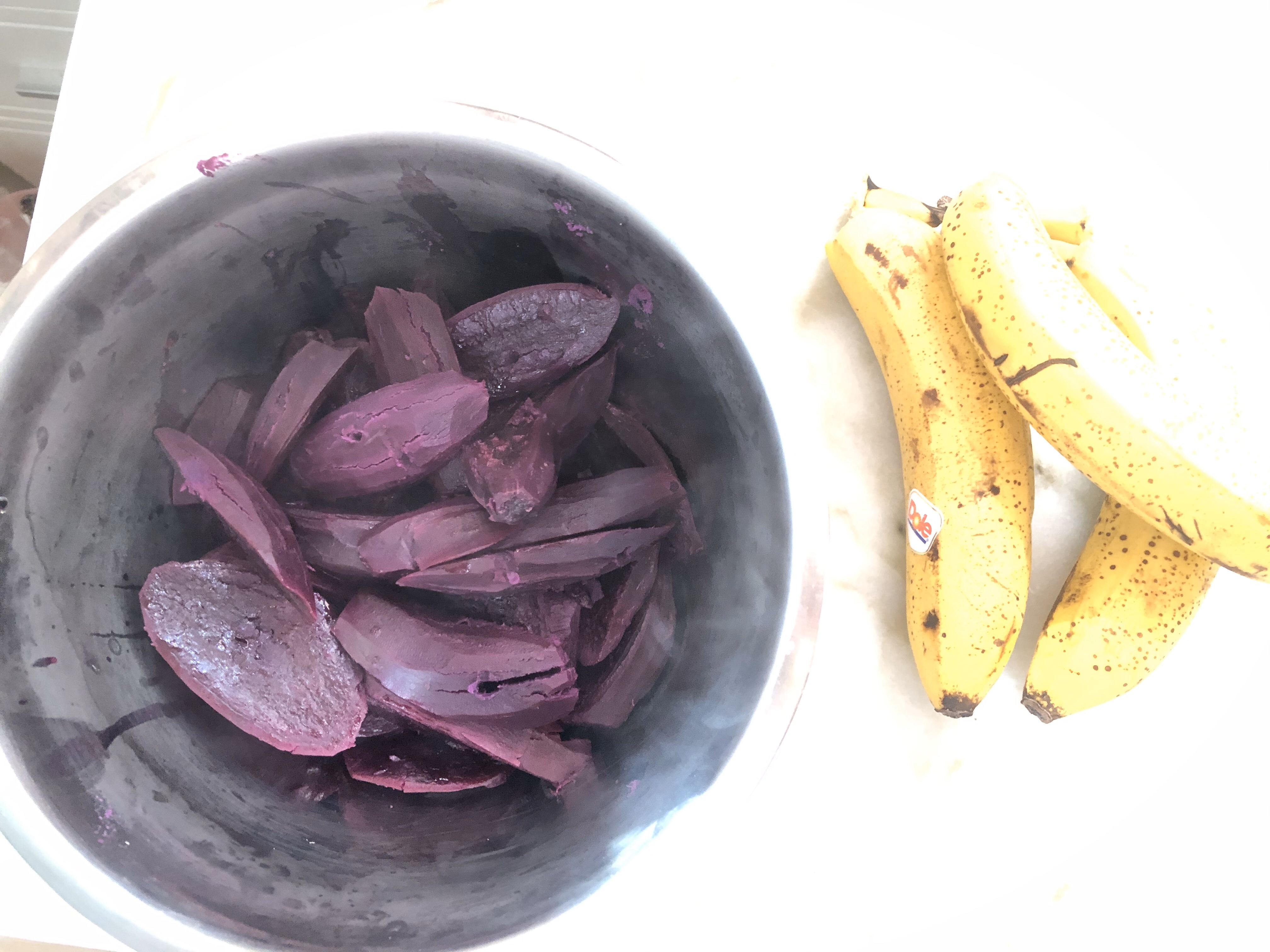 香蕉紫薯馅
