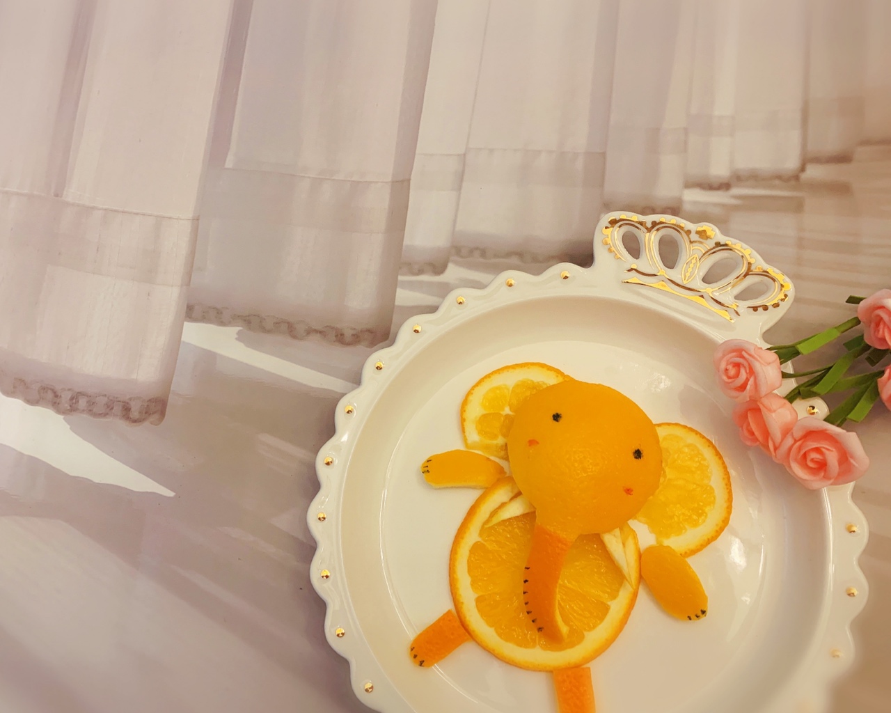 橙子卡通大象水果餐的做法 步骤6