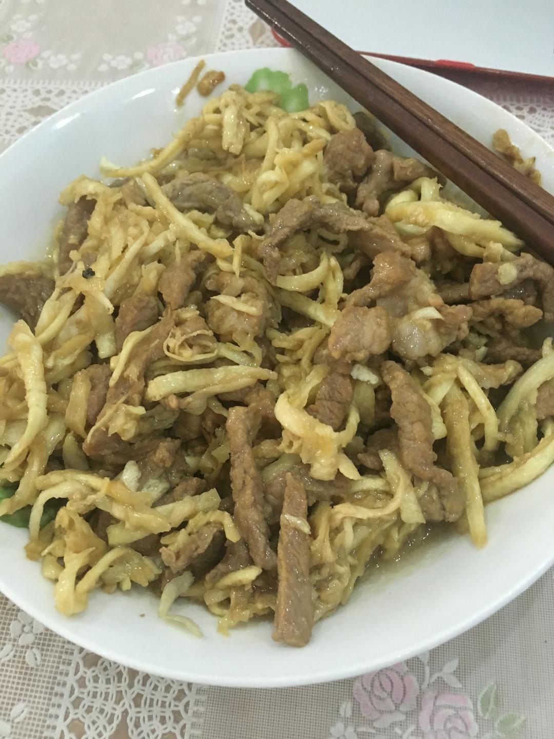 北瓜炒肉丝