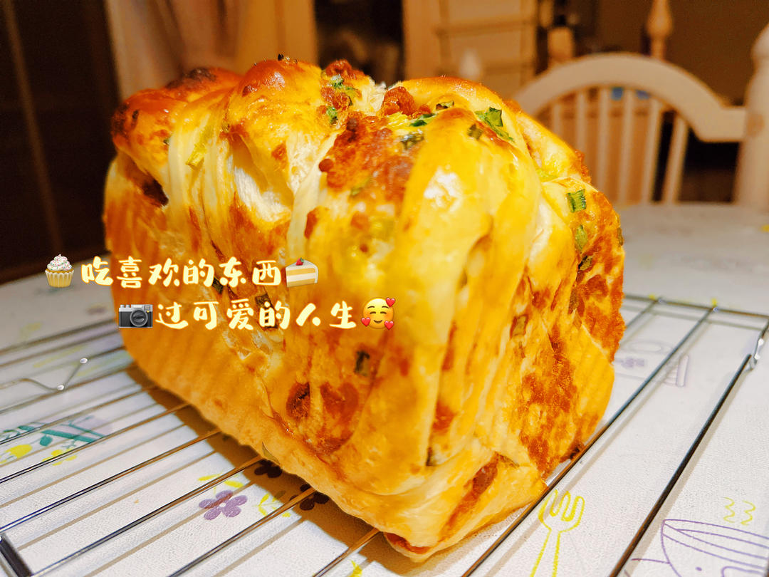 香葱肉松手撕吐司