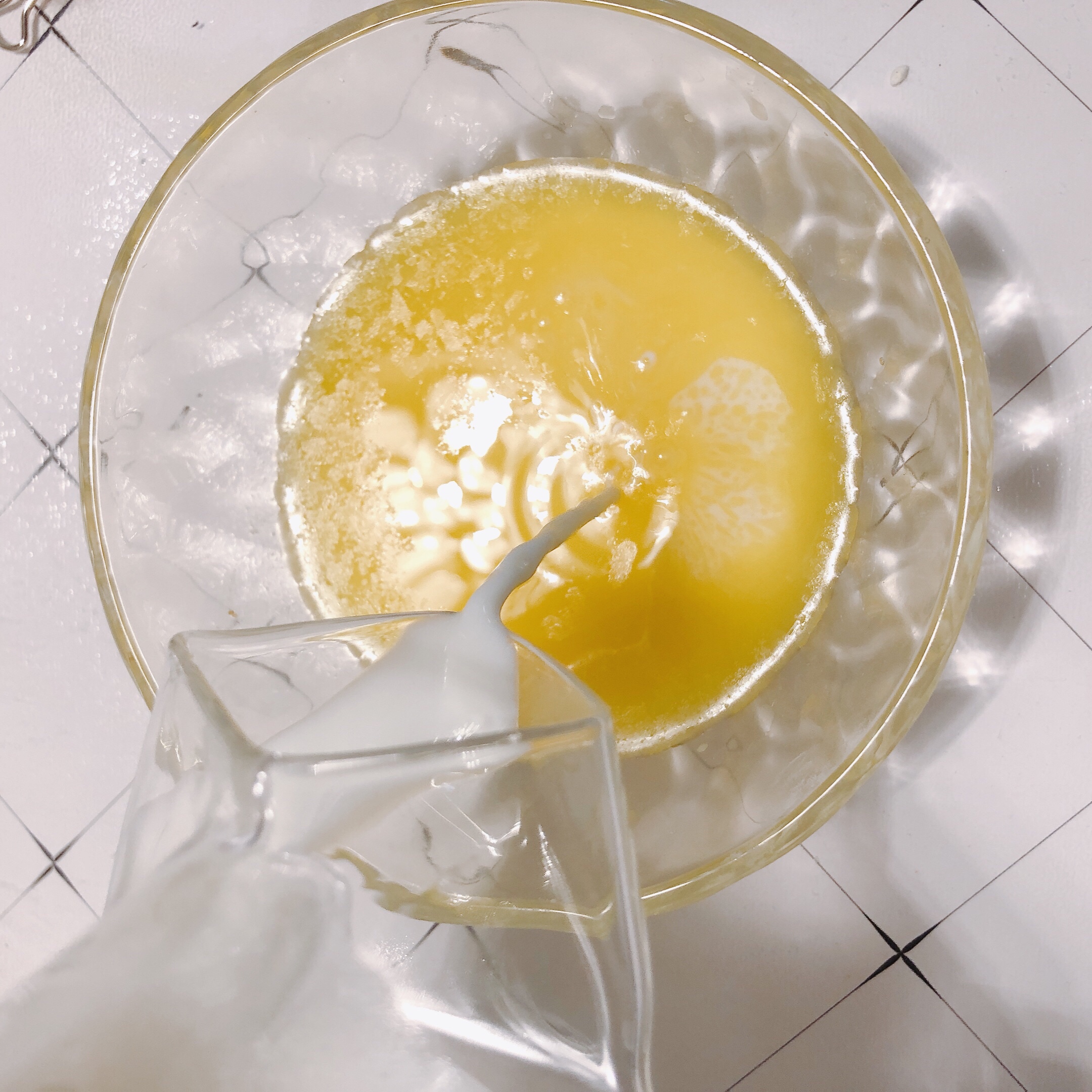 柠檬🍋青提🍇海绵裸蛋糕的做法 步骤7