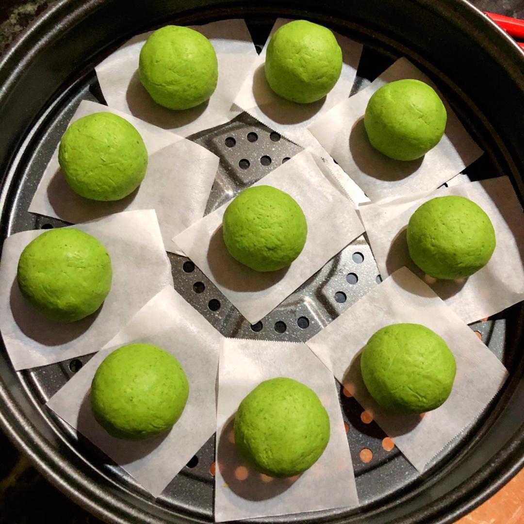 咸蛋黄肉松青团（艾糍）