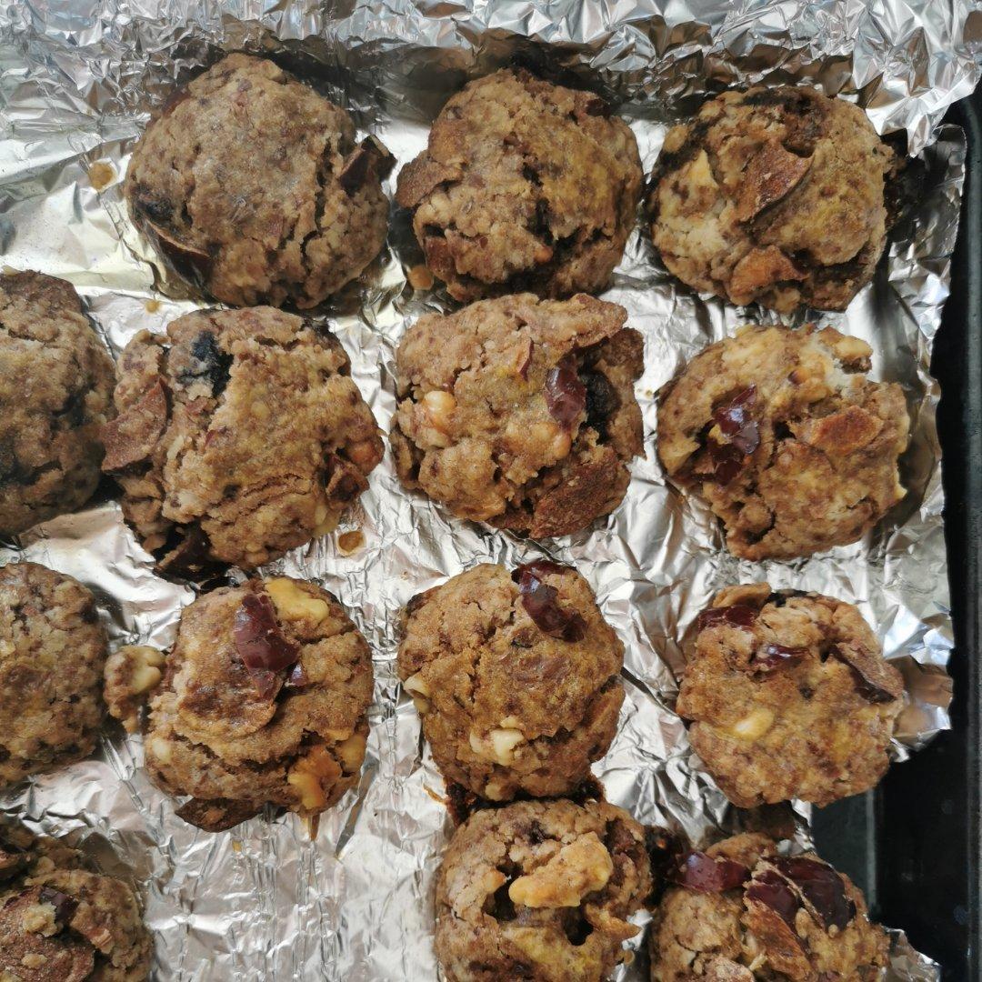 红枣红糖核桃饼干